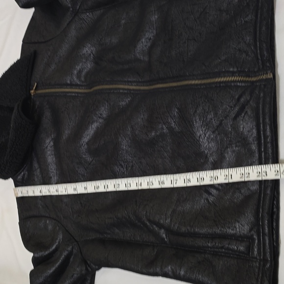 Ralph Lauren Black Leather Moto Jacket with Asymmetrical Zipper XL - Picture 4 of 9